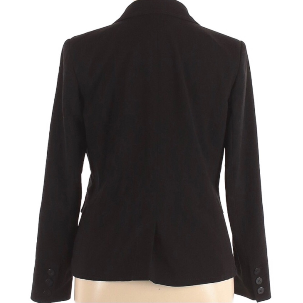Apostrophe Black Lined Blazer Jacket Button Front - image 2